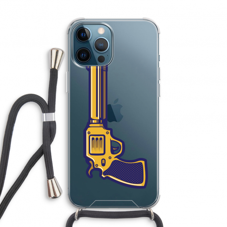 Pew Pew Pew: iPhone 12 Pro Transparant Hoesje met koord