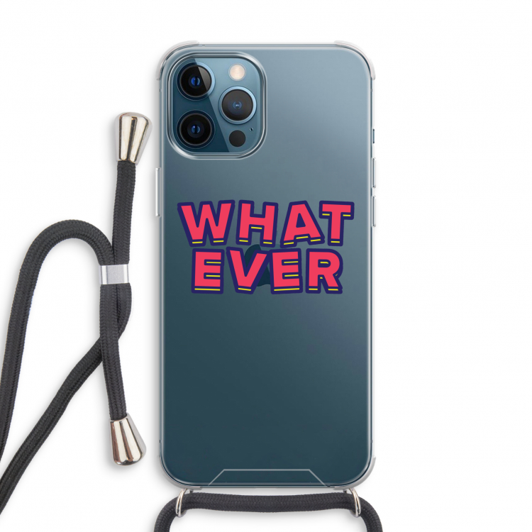 Whatever: iPhone 12 Pro Transparant Hoesje met koord