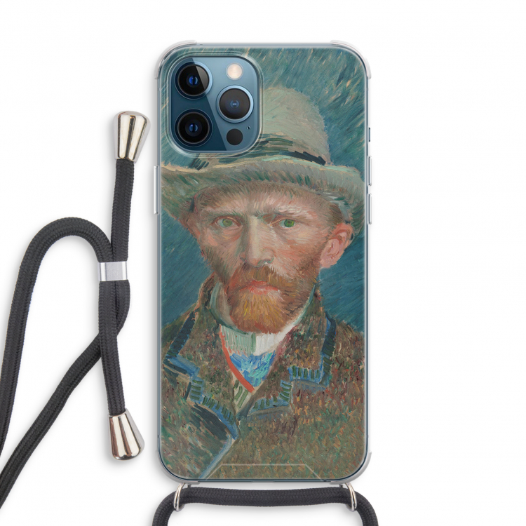 Van Gogh: iPhone 12 Pro Transparant Hoesje met koord