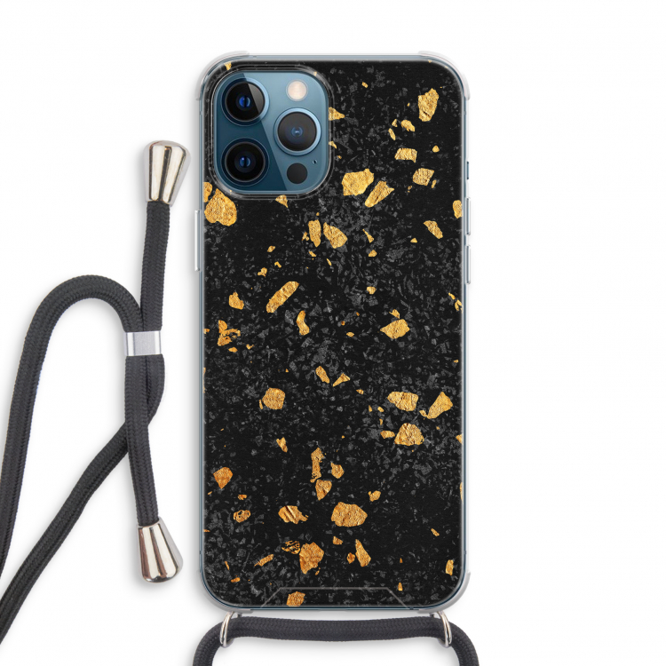 Terrazzo N°7: iPhone 12 Pro Transparant Hoesje met koord