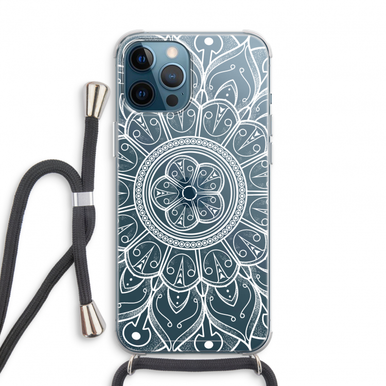 Roses Are Red: iPhone 12 Pro Transparant Hoesje met koord