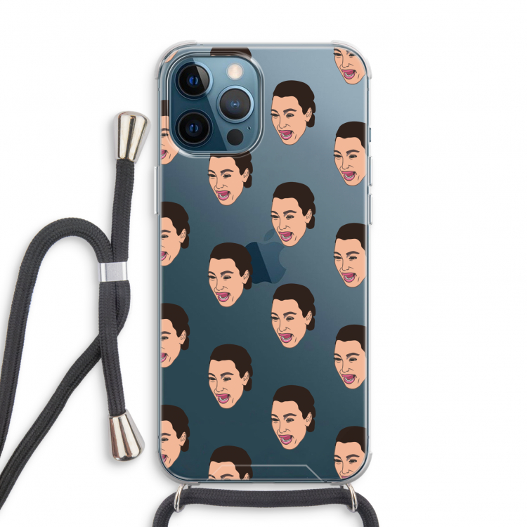 Ugly Cry Call: iPhone 12 Pro Transparant Hoesje met koord