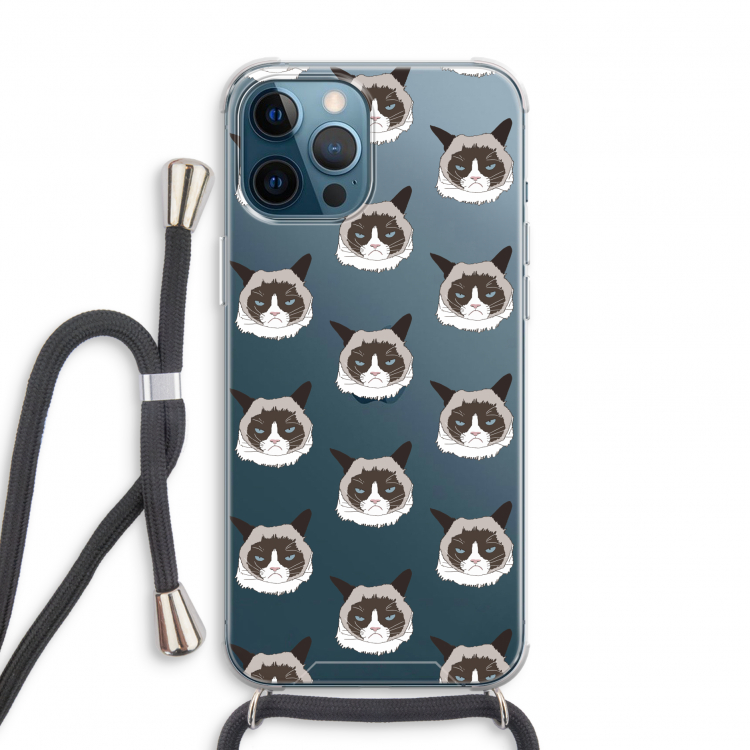 It's a Purrr Case: iPhone 12 Pro Transparant Hoesje met koord
