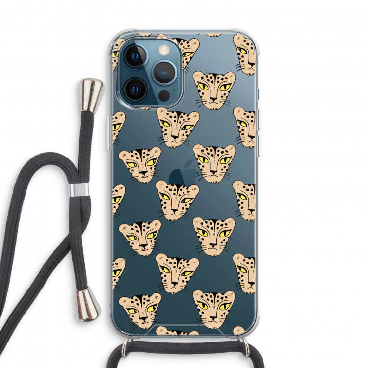 Tijger: iPhone 12 Pro Transparant Hoesje met koord