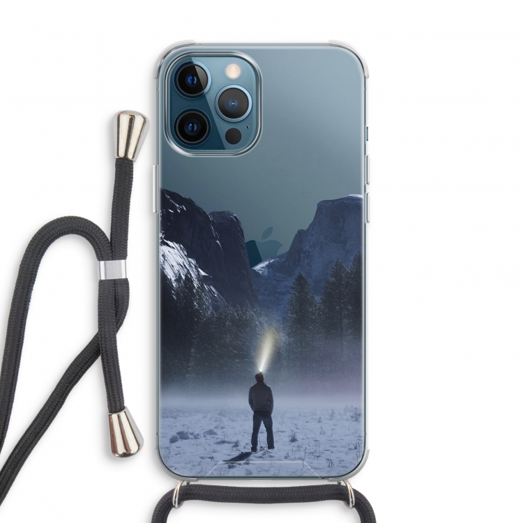 Wanderlust: iPhone 12 Pro Transparant Hoesje met koord