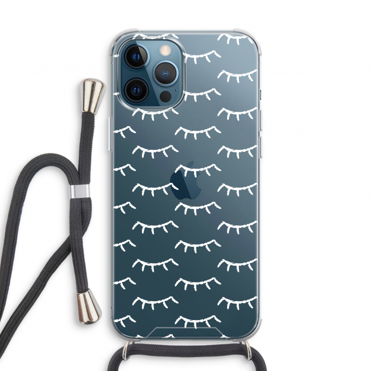 Wimpers: iPhone 12 Pro Transparant Hoesje met koord