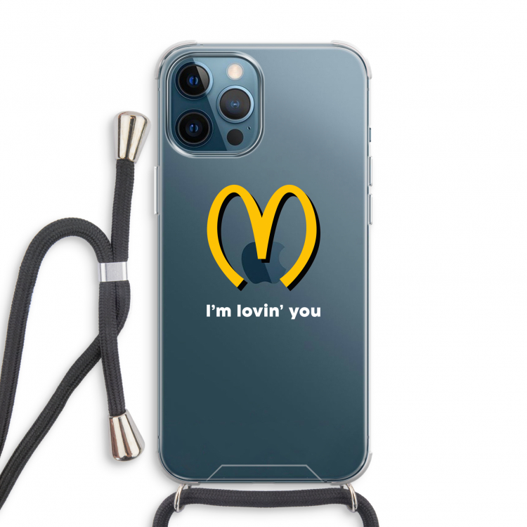 I'm lovin' you: iPhone 12 Pro Transparant Hoesje met koord