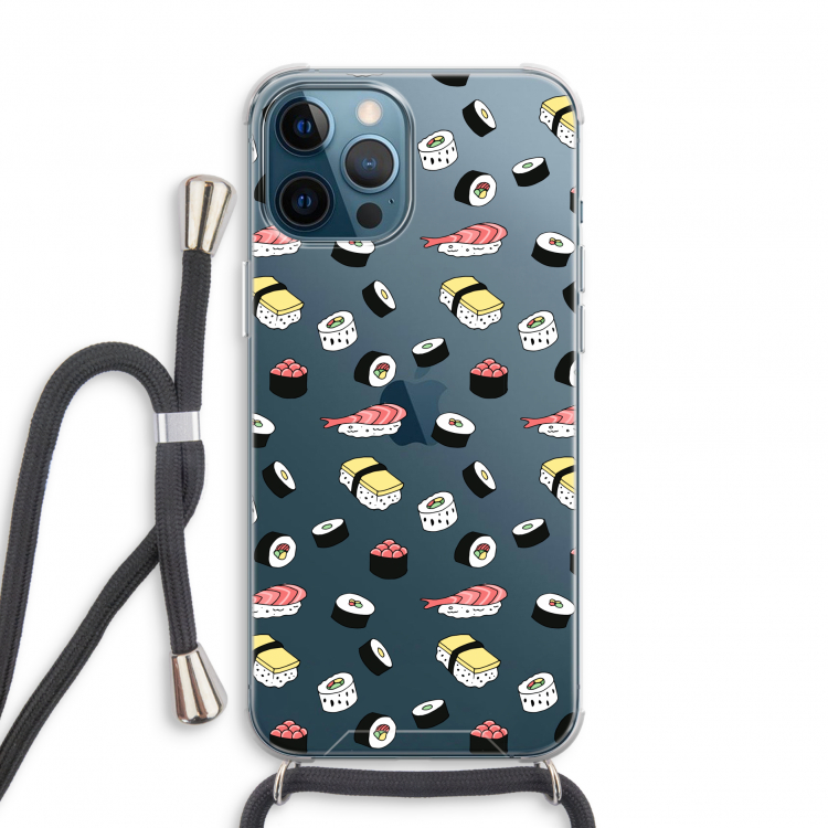 Sushi time: iPhone 12 Pro Transparant Hoesje met koord