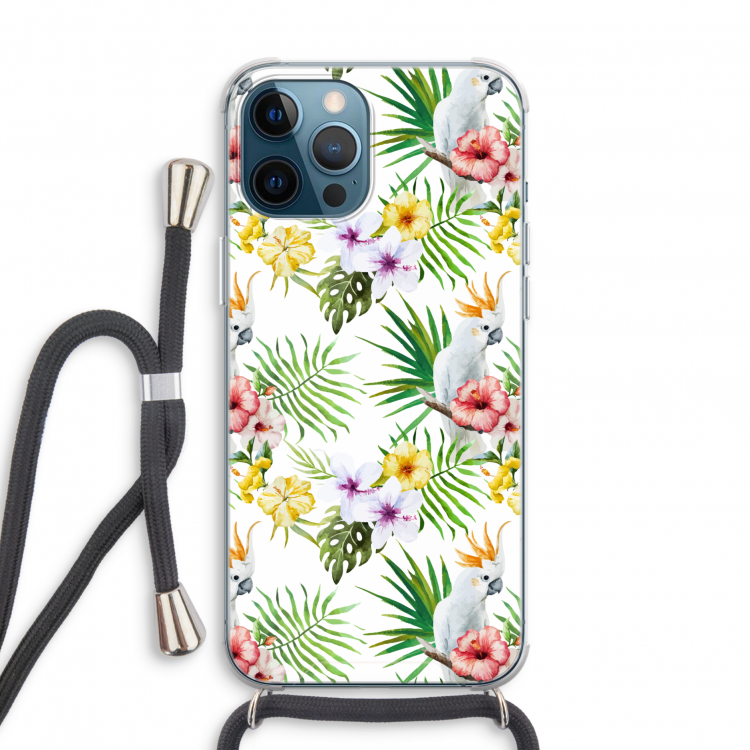 Gele kuif: iPhone 12 Pro Transparant Hoesje met koord