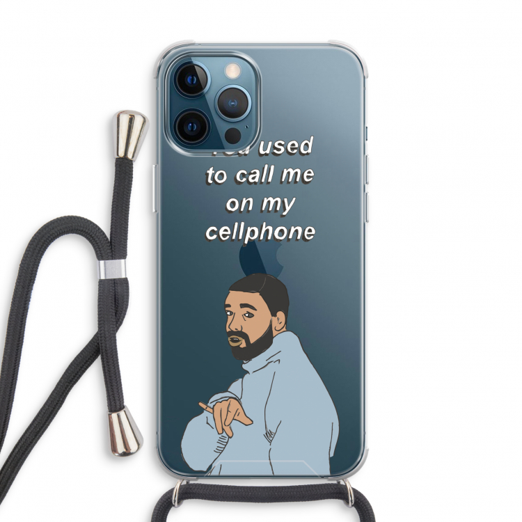 Hotline bling: iPhone 12 Pro Transparant Hoesje met koord