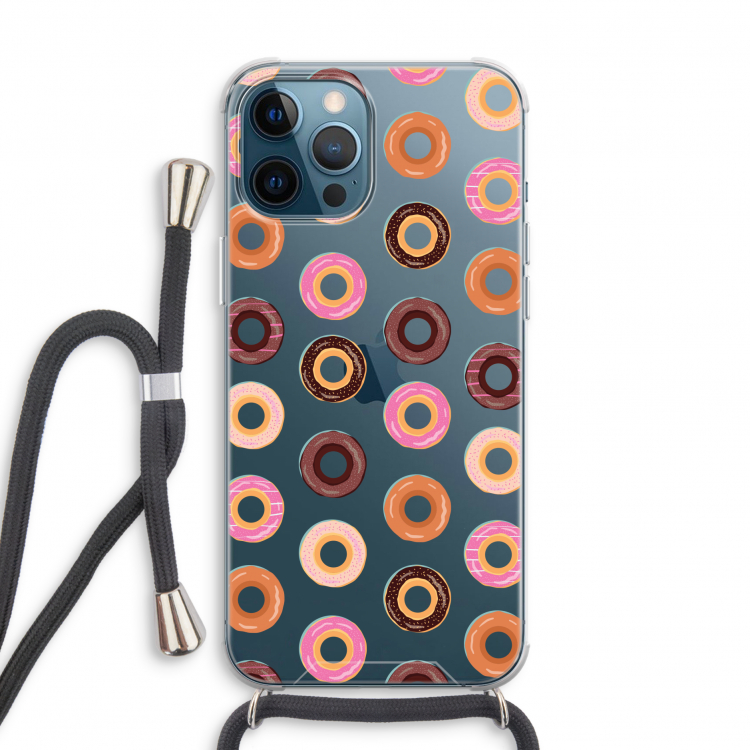 Donuts: iPhone 12 Pro Transparant Hoesje met koord