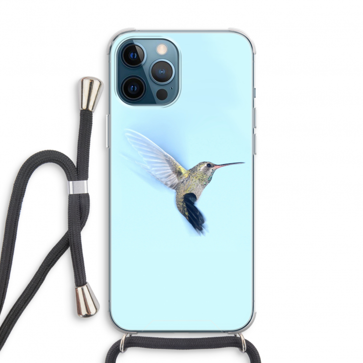 Kolibri: iPhone 12 Pro Transparant Hoesje met koord