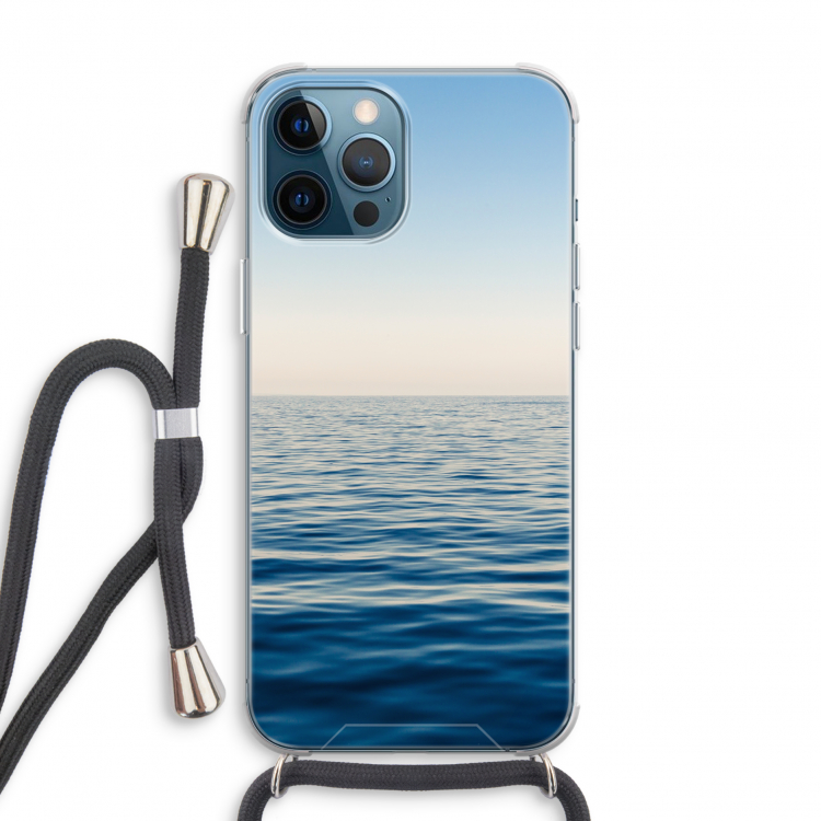 Water horizon: iPhone 12 Pro Transparant Hoesje met koord