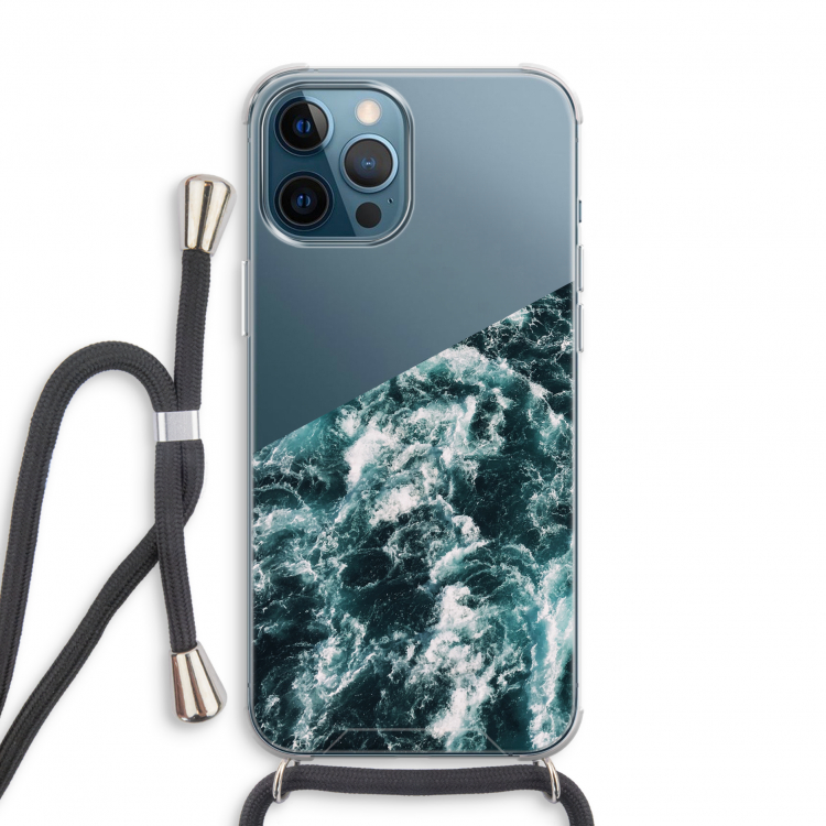 Zee golf: iPhone 12 Pro Transparant Hoesje met koord