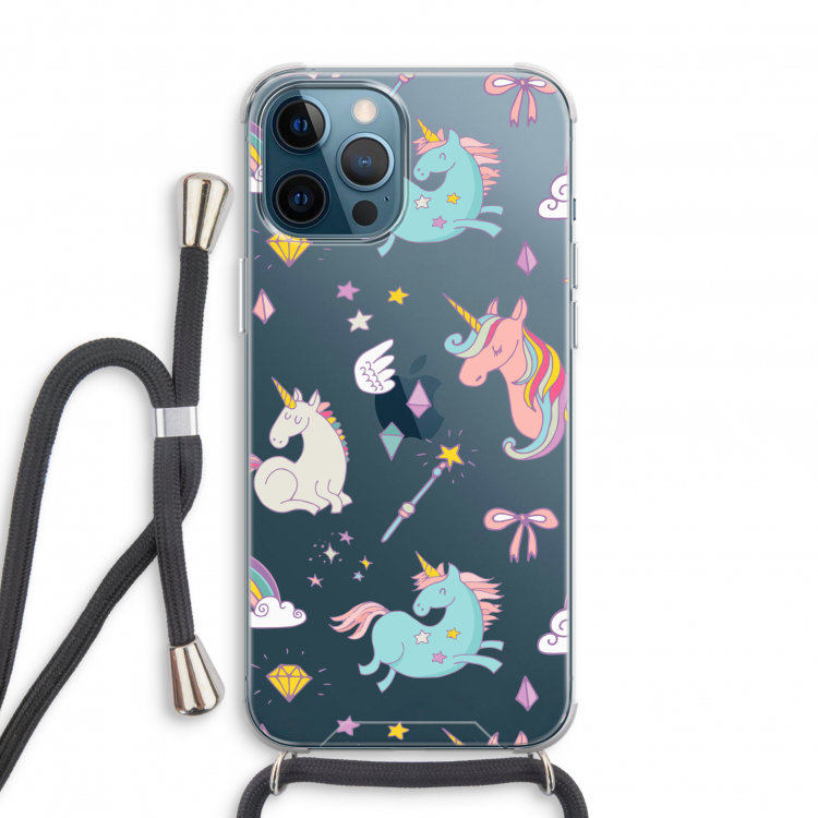 Fantasiewereld: iPhone 12 Pro Transparant Hoesje met koord