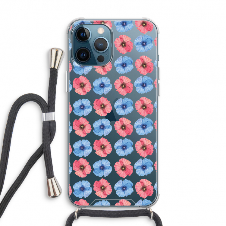 Klaproosjes: iPhone 12 Pro Transparant Hoesje met koord