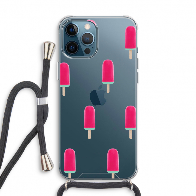Waterijsje: iPhone 12 Pro Transparant Hoesje met koord