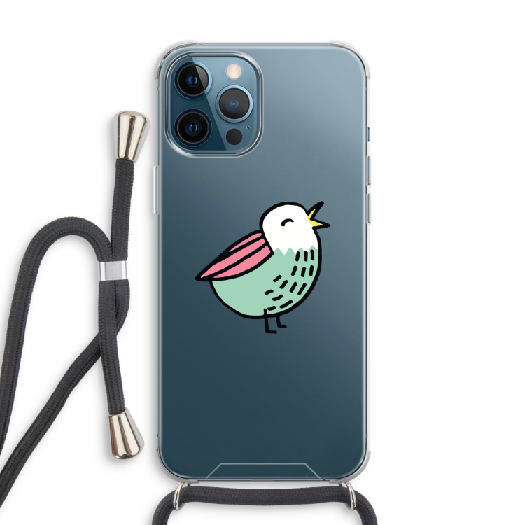 Birdy: iPhone 12 Pro Transparant Hoesje met koord