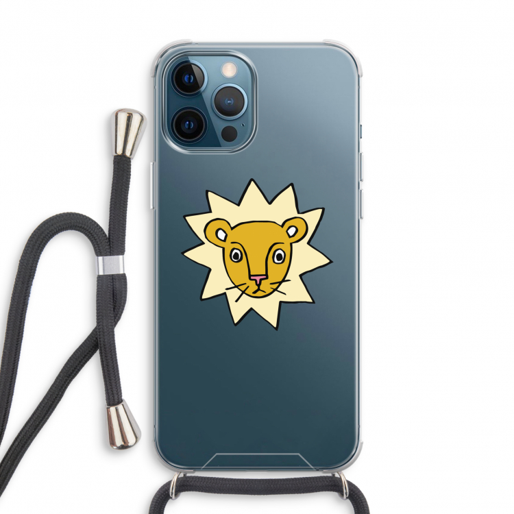 Kleine leeuw: iPhone 12 Pro Transparant Hoesje met koord