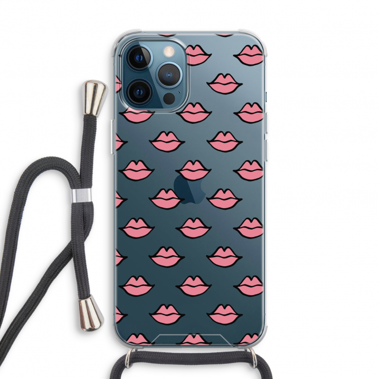 Lipjes: iPhone 12 Pro Transparant Hoesje met koord