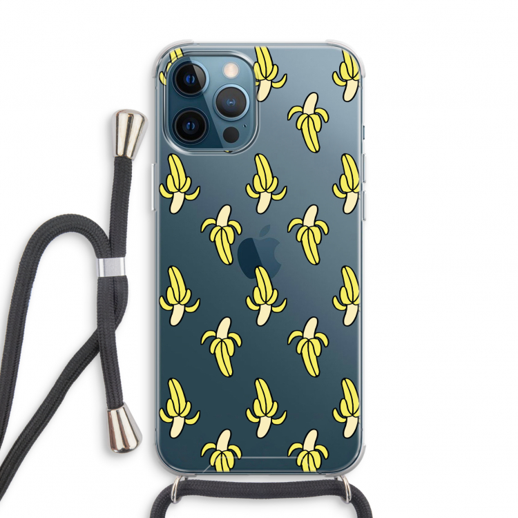 Bananas: iPhone 12 Pro Transparant Hoesje met koord