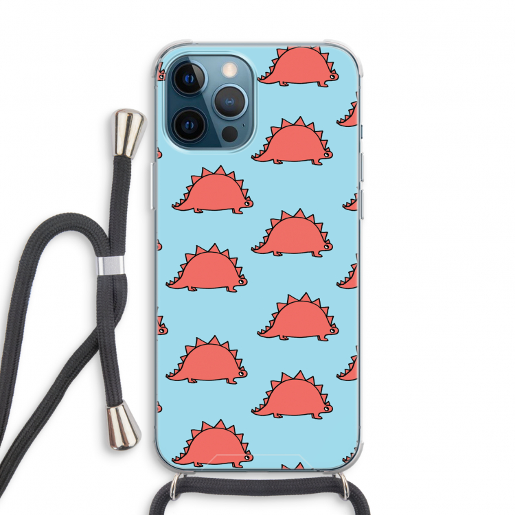 Dinosawrr: iPhone 12 Pro Transparant Hoesje met koord