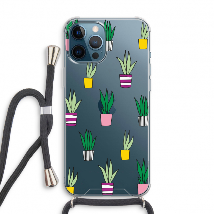Sanseveria: iPhone 12 Pro Transparant Hoesje met koord