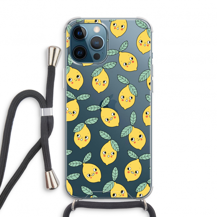 Citroenen: iPhone 12 Pro Transparant Hoesje met koord