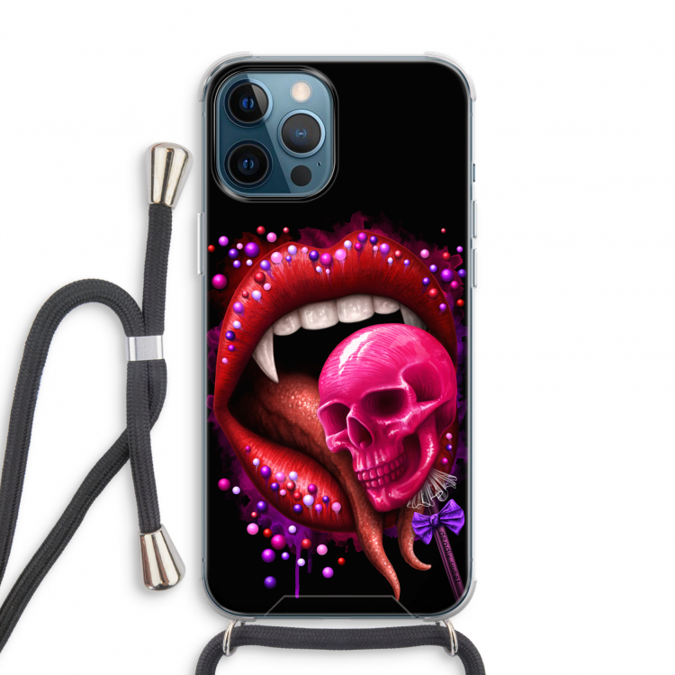 Dodelijk zoet: iPhone 12 Pro Transparant Hoesje met koord