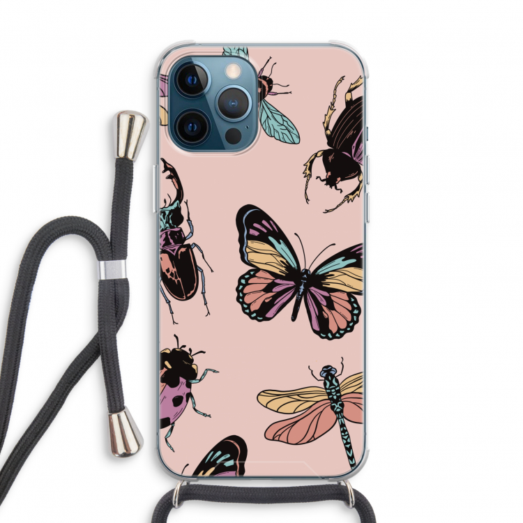 Tiny Bugs: iPhone 12 Pro Transparant Hoesje met koord