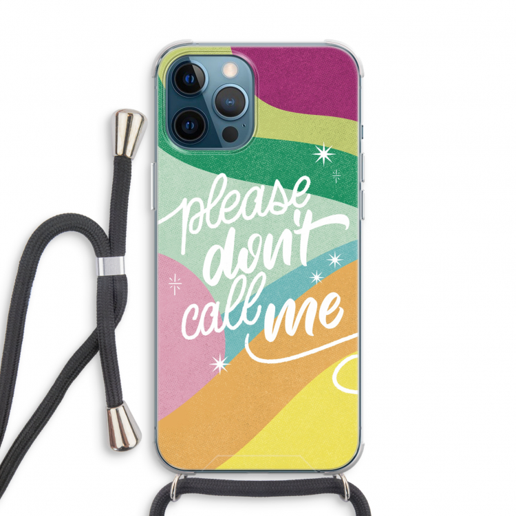 Don't call: iPhone 12 Pro Transparant Hoesje met koord