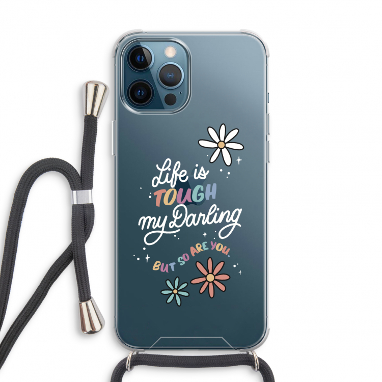 Tough Life: iPhone 12 Pro Transparant Hoesje met koord