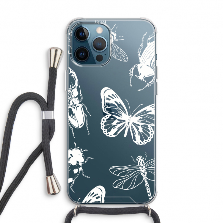 Tiny Bugs: iPhone 12 Pro Transparant Hoesje met koord