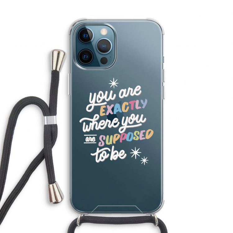 Right Place: iPhone 12 Pro Transparant Hoesje met koord