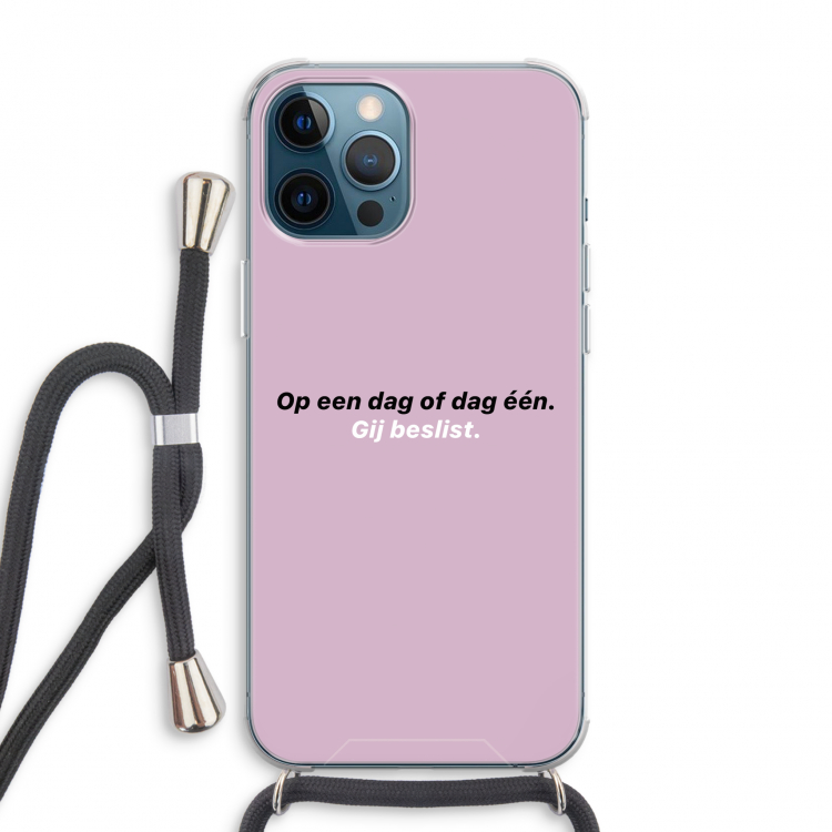 gij beslist: iPhone 12 Pro Max Transparant Hoesje met koord
