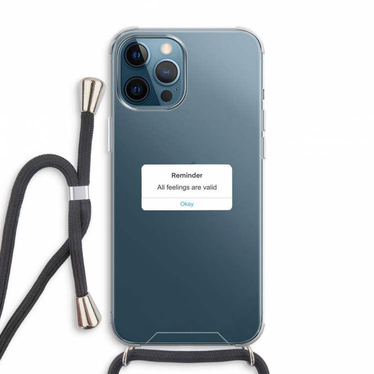 Reminder: iPhone 12 Pro Max Transparant Hoesje met koord
