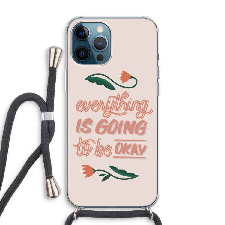 Optimistic flower girl: iPhone 12 Pro Max Transparant Hoesje met koord