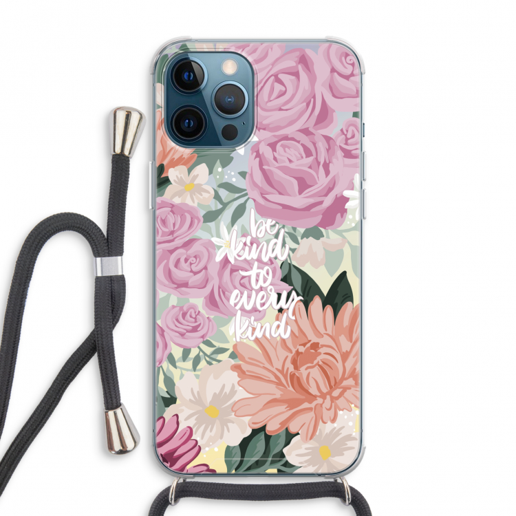 Kindness matters: iPhone 12 Pro Max Transparant Hoesje met koord