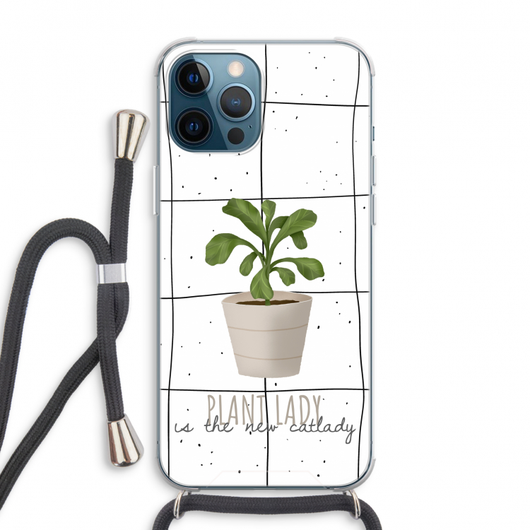 Kamerplant op vensterruit: iPhone 12 Pro Max Transparant Hoesje met koord