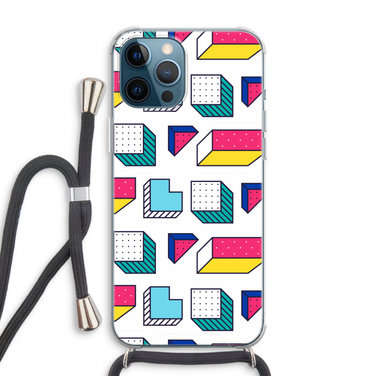 8-bit N°7: iPhone 12 Pro Max Transparant Hoesje met koord