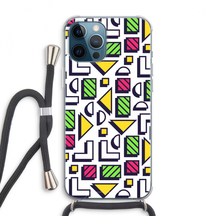 8-bit N°4: iPhone 12 Pro Max Transparant Hoesje met koord