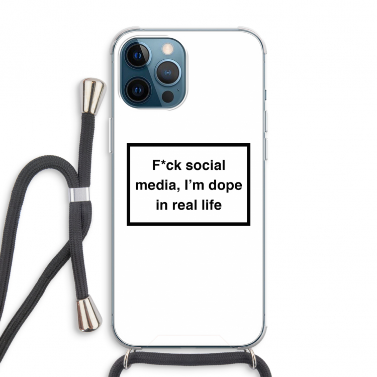I'm dope: iPhone 12 Pro Max Transparant Hoesje met koord