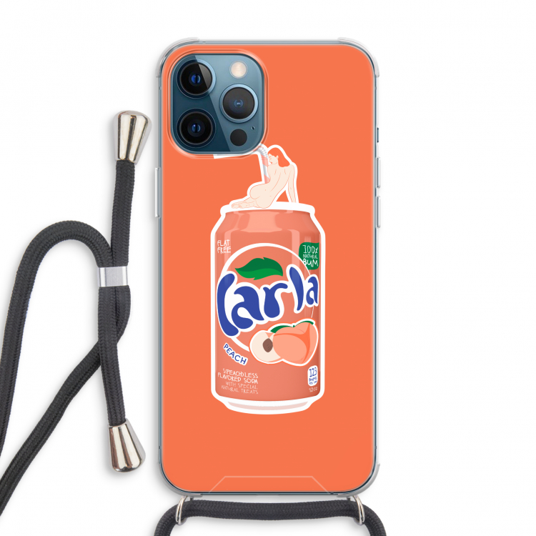 S(peach)less: iPhone 12 Pro Max Transparant Hoesje met koord
