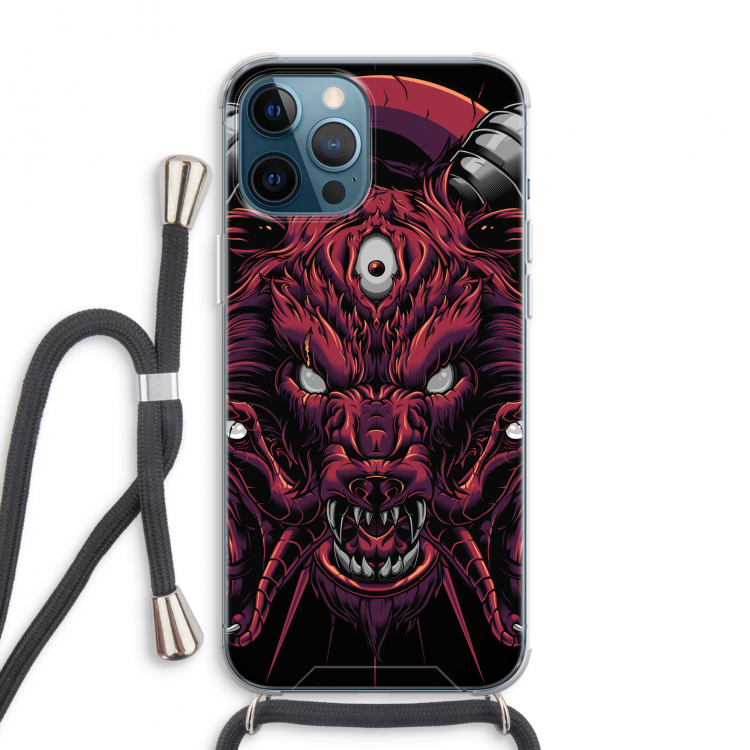 Hell Hound and Serpents: iPhone 12 Pro Max Transparant Hoesje met koord