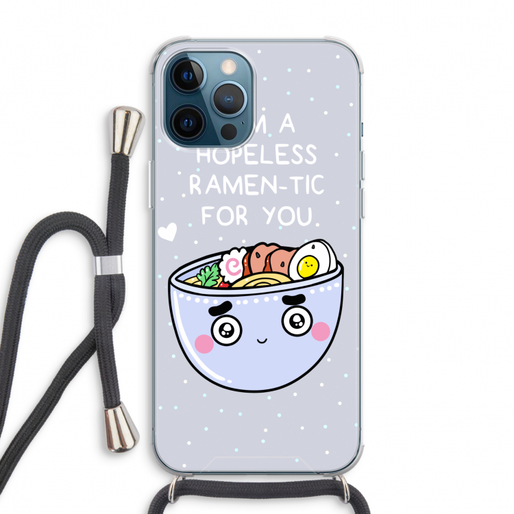 I'm A Hopeless Ramen-Tic For You: iPhone 12 Pro Max Transparant Hoesje met koord