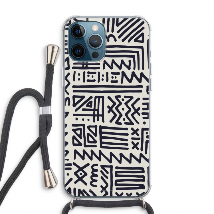 Marrakech print: iPhone 12 Pro Max Transparant Hoesje met koord