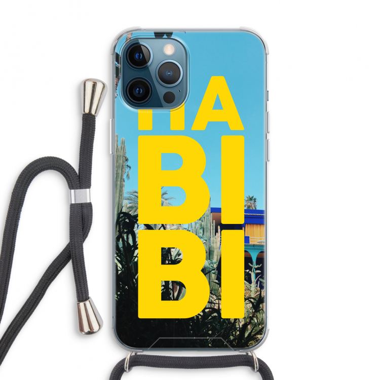 Habibi Majorelle : iPhone 12 Pro Max Transparant Hoesje met koord
