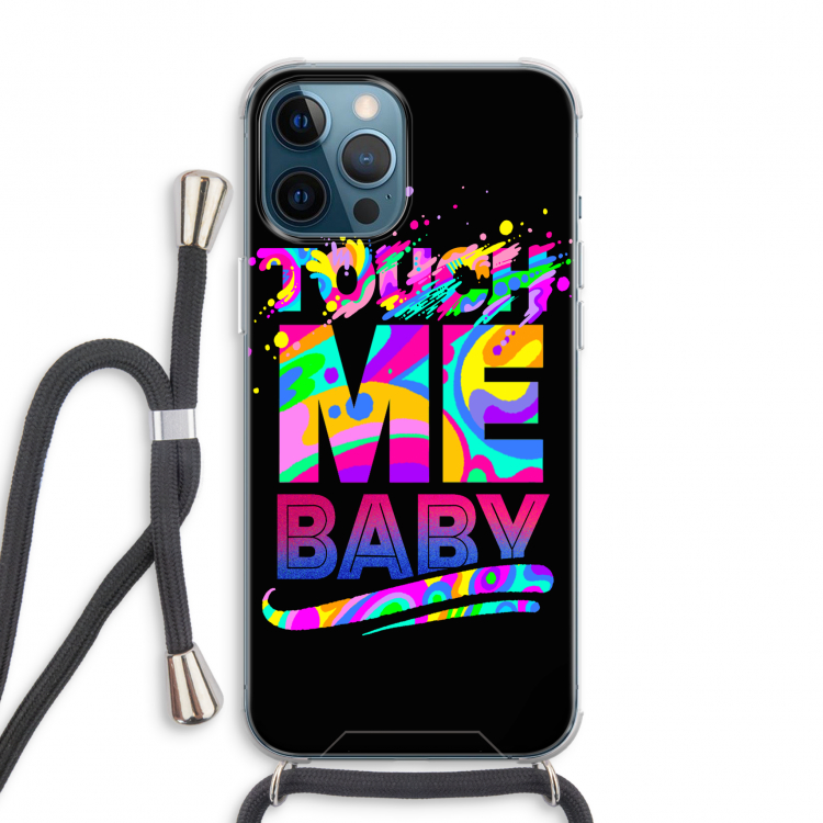 Touch Me: iPhone 12 Pro Max Transparant Hoesje met koord