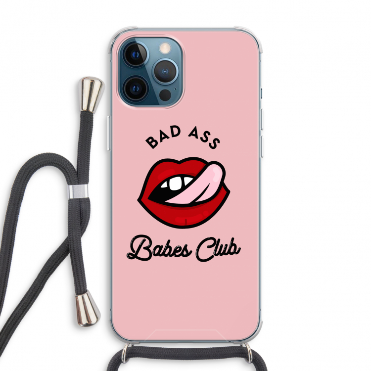 Badass Babes Club: iPhone 12 Pro Max Transparant Hoesje met koord