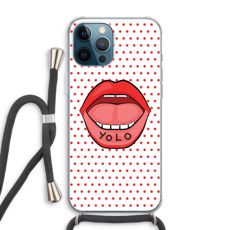 Yolo Denise: iPhone 12 Pro Max Transparant Hoesje met koord